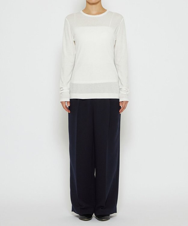 uncrave シアー クルーネック カットソー ホワイト