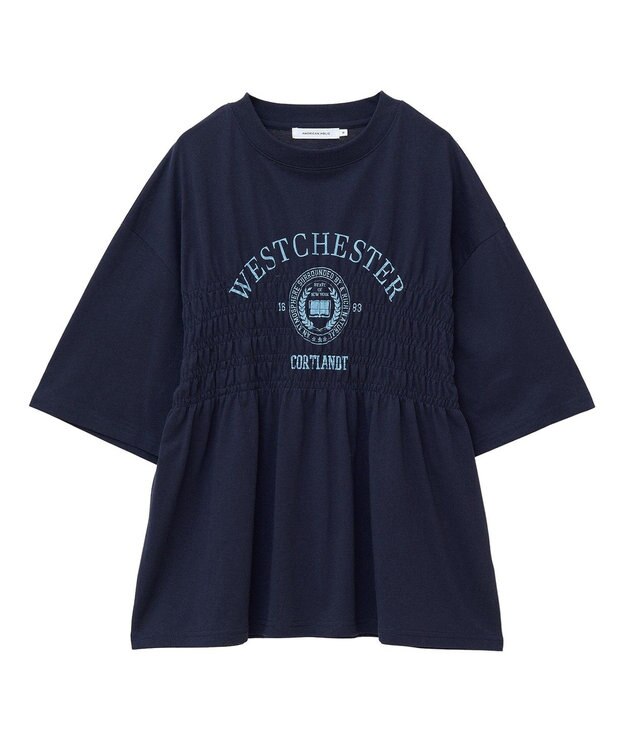 AMERICAN HOLIC カレッジプリントシャーリングプルオーバー Navy