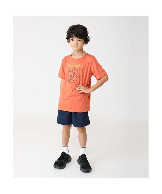 Columbia Columbia/ 【KIDS】テックトレイルショートスリーブグラフィックシャツ /コロンビア Tuscan、 Ridge Line Life