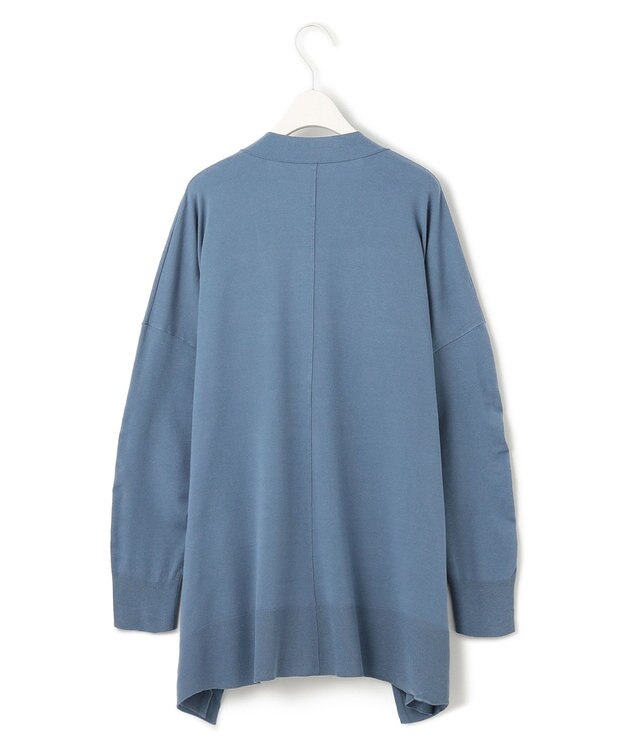 ICB 【洗える】ヴィスコースワイド Vネックカーディガン ライトダルブルー系