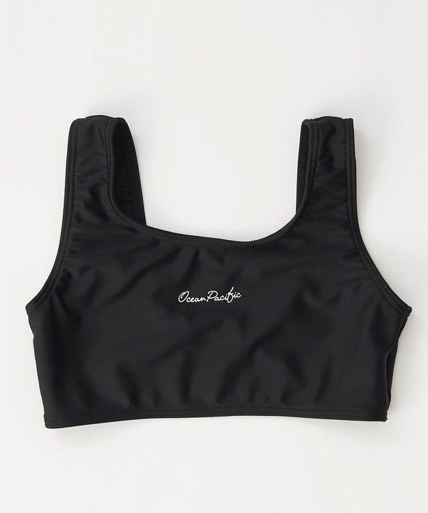 OP／FILA 【Ocean Pacific】Ｔシャツ付きセパレート水着3点セット ブラック