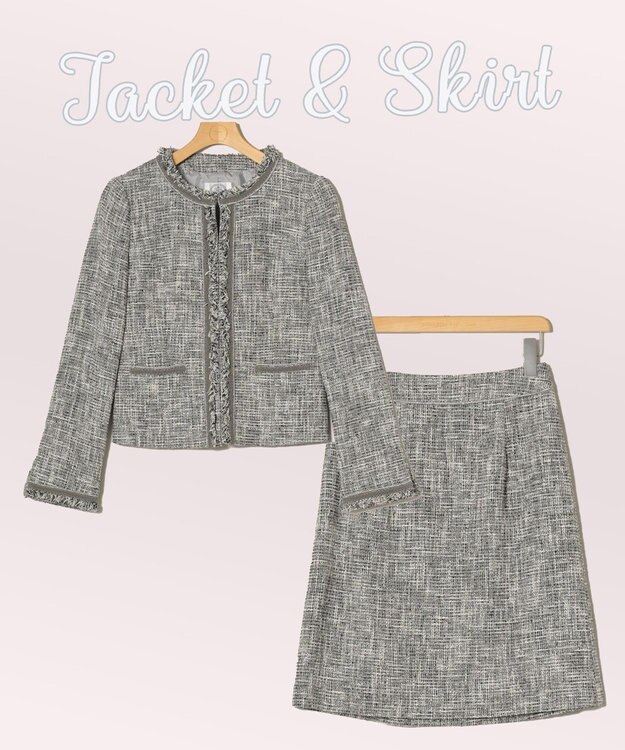 ONWARD Reuse Park セット商品/サイズ9【J.PRESS】ジャケット春夏×スカート春夏 グレー