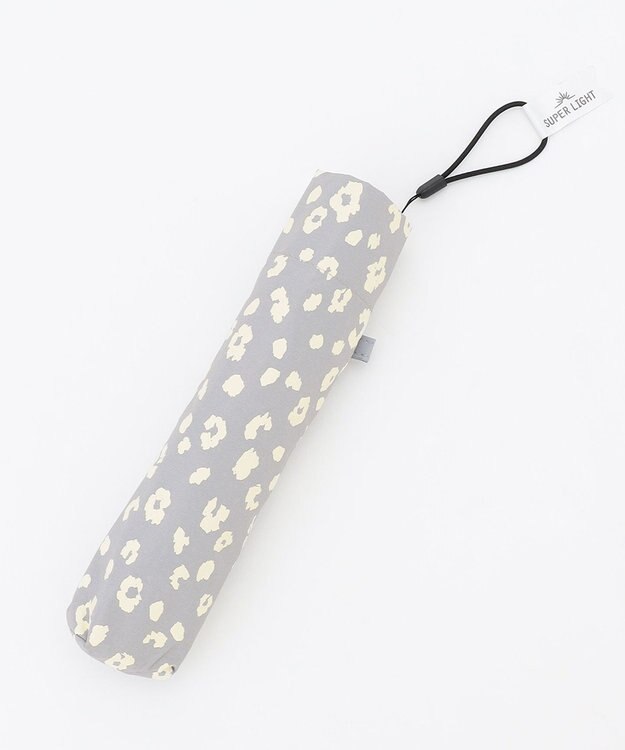 ANY SIS 【晴雨兼用】スーパーライトレオパード 折りたたみ傘 ライトグレー系