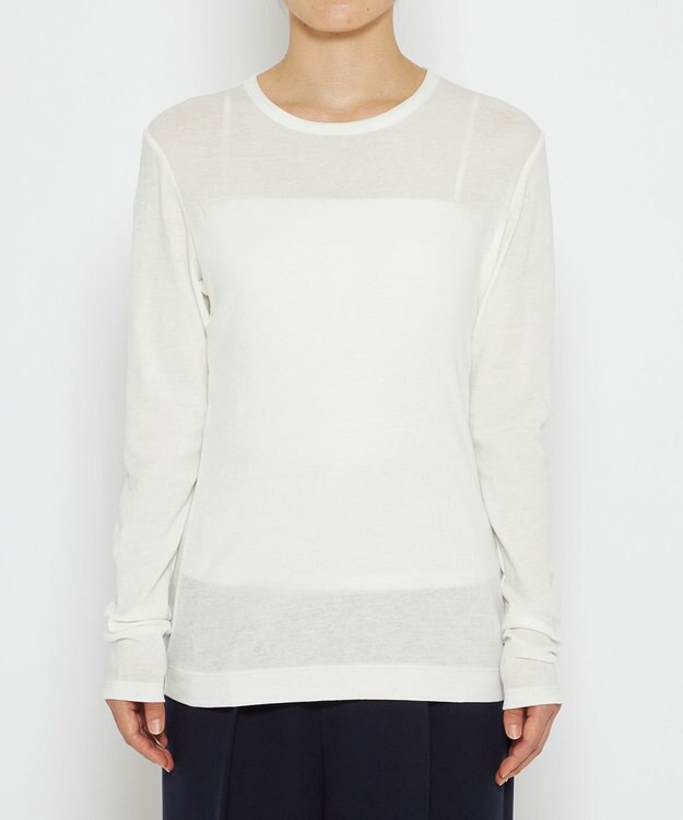 uncrave シアー クルーネック カットソー ホワイト