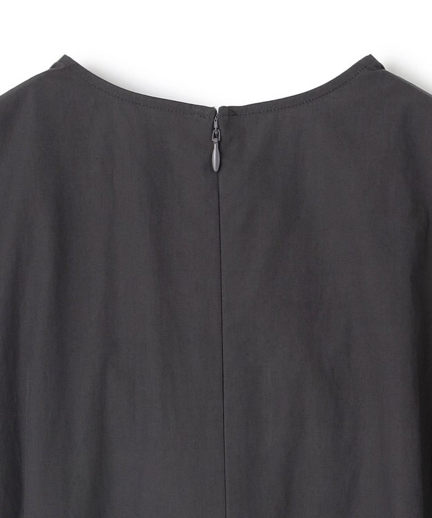 BEIGE， 【洗える・GISELe 6月号掲載】MALLOW / バックリボンコットンノースリーブブラウス Slate