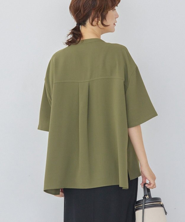 AMERICAN HOLIC 【WEB限定】ミリタリーWポケットスキッパーシャツ Khaki