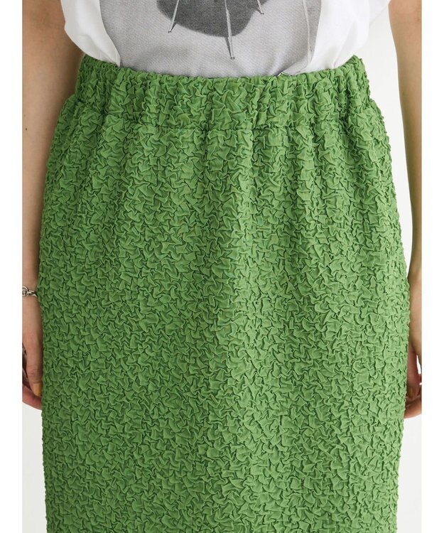 Green Parks BEST PRICE フクレジャガードIラインスカート Green