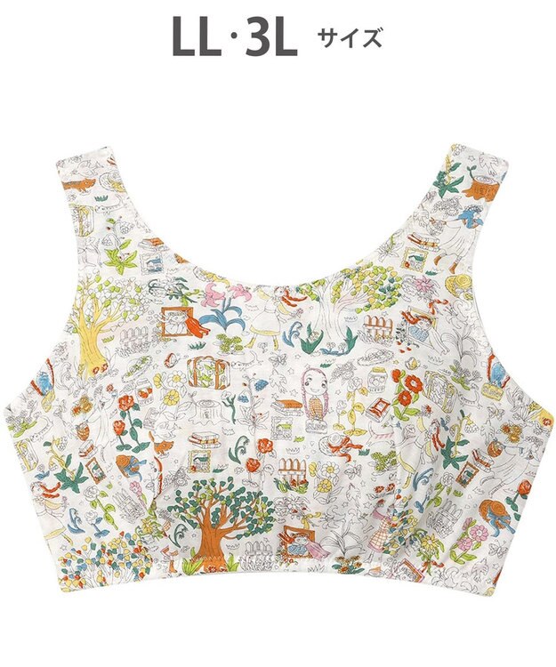 tsumori chisato SLEEP ツモリチサト ノンワイヤーブラ ナイトアップブラ 3Lまで対応 大きいサイズ ナイトブラ UBX533 /ワコール アイボリー