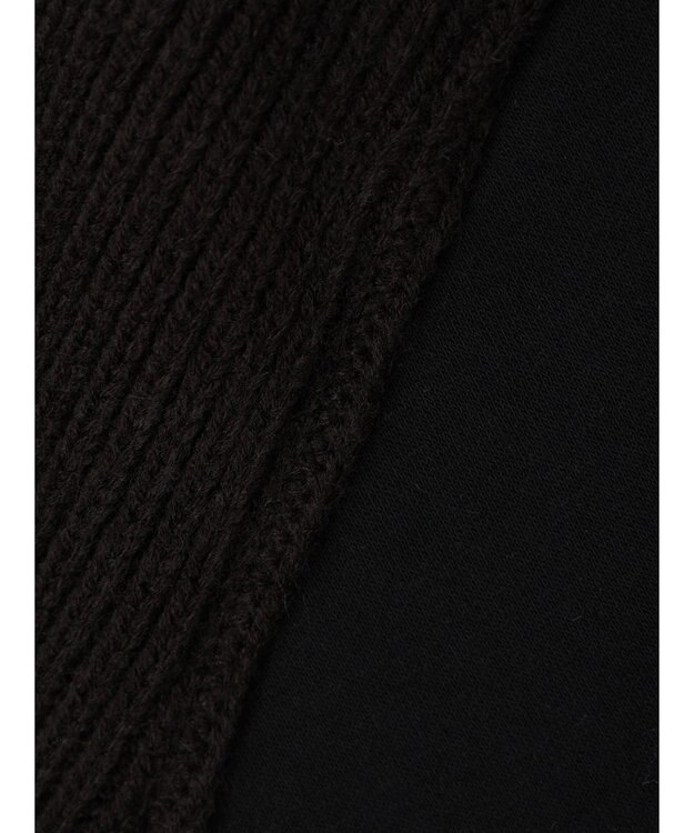 CRAFT STANDARD BOUTIQUE 片畔ニットドッキングチュニック Black