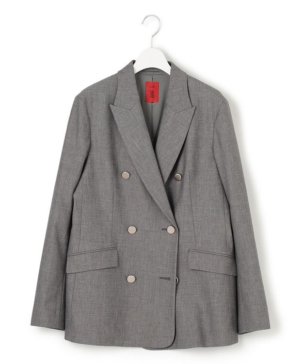 23区 【23区 | 5525gallery】ウールストレッチ ダブル前 ジャケット グレー系