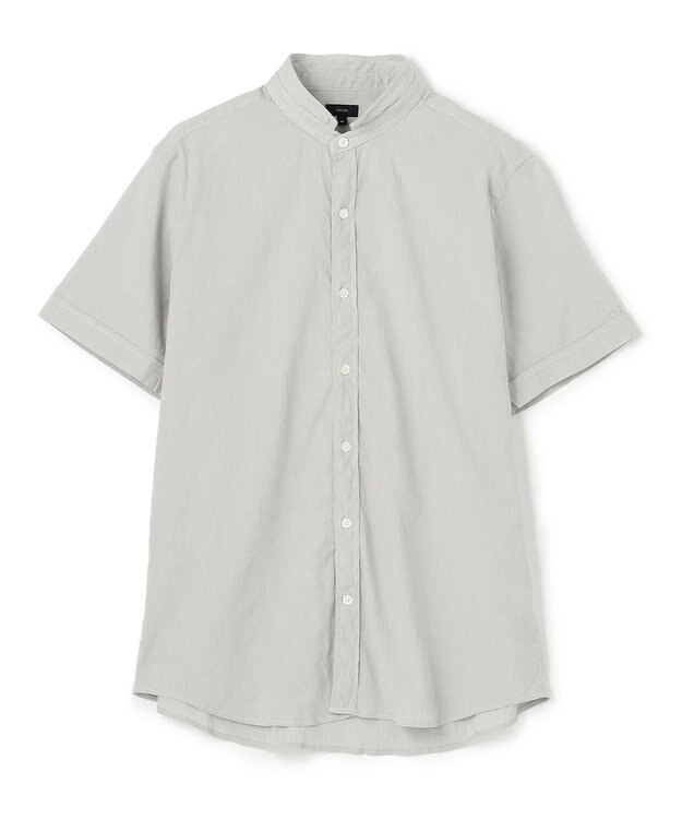 JOSEPH HOMME リネンストレッチブロード ウィングカラー半袖シャツ スカイブルー系