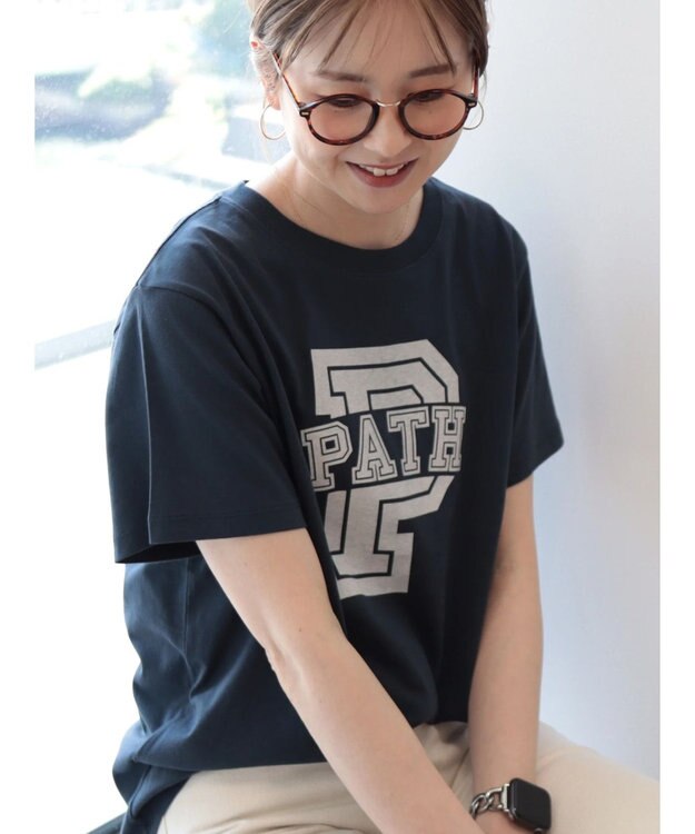 AMERICAN HOLIC アルファベット　ＴＥＥ1 Navy