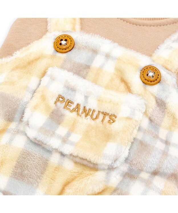 PET PARADISE スヌーピー ボア サロペット 《仲良し》 小型犬 ベージュ
