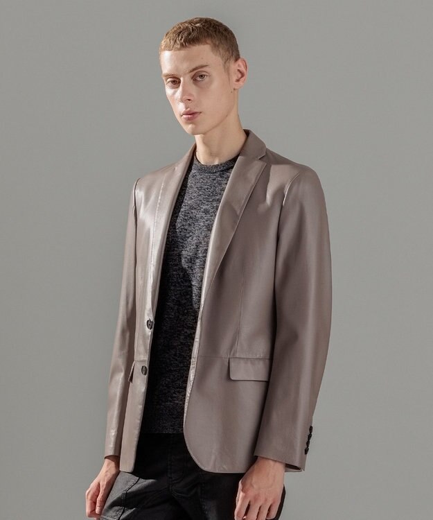 JOSEPH HOMME ライトラムナッパレザー　ジャケット ベージュ系