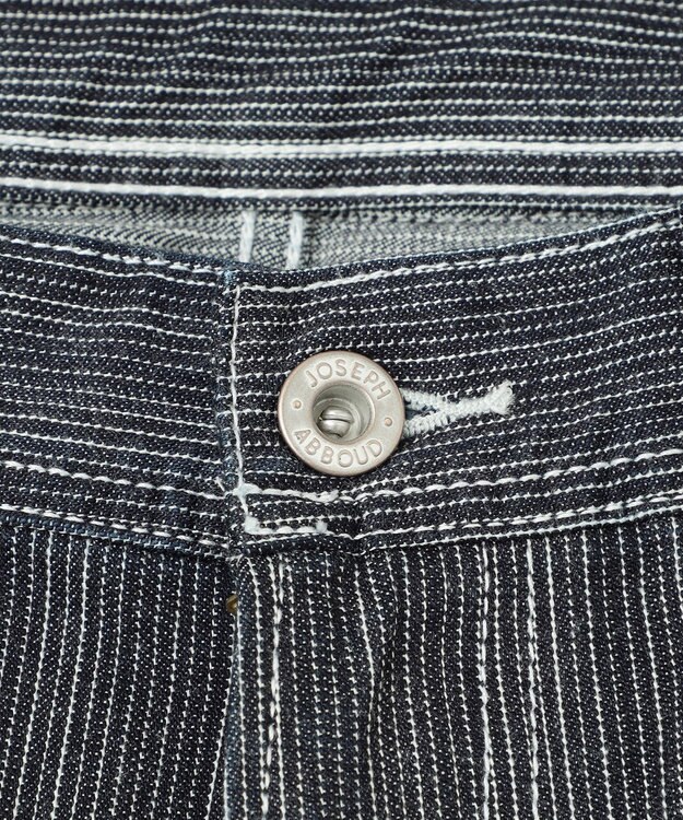 JOSEPH ABBOUD 【サスティナブル】ランダムストライプストレッチデニム ネイビー系1