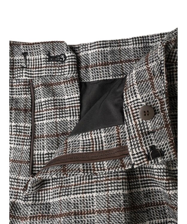 AMERICAN HOLIC ツイードタックワイドパンツ Glen Check