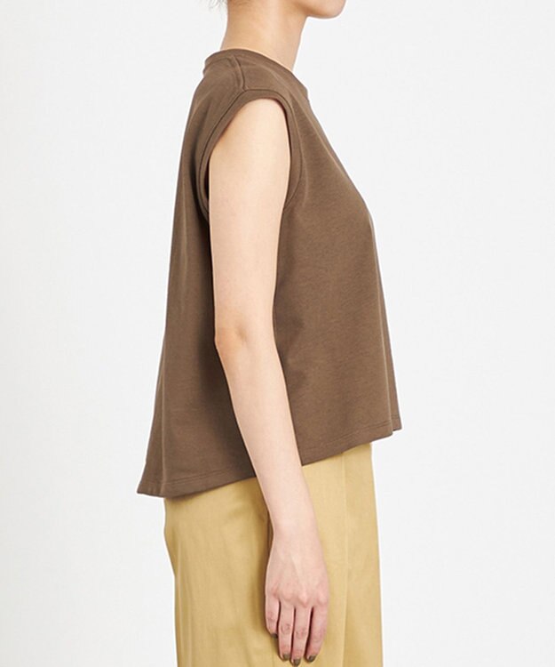 NAVE 【Nave　洗える】クリアジャージー ノースリーブ カーキ系