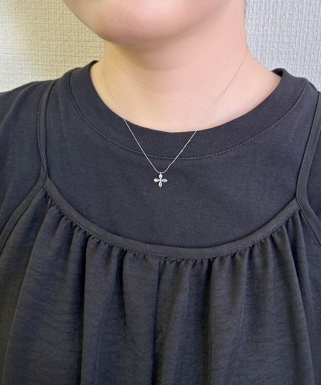 Phoebe 【金属アレルギー対応】フォーペタルズビジューネックレス/ニッケルフリー シルバー シルバー