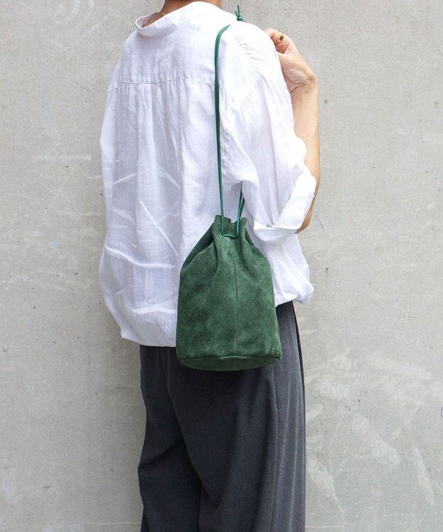 FOLNA RD ベロア巾着ショルダー グレー