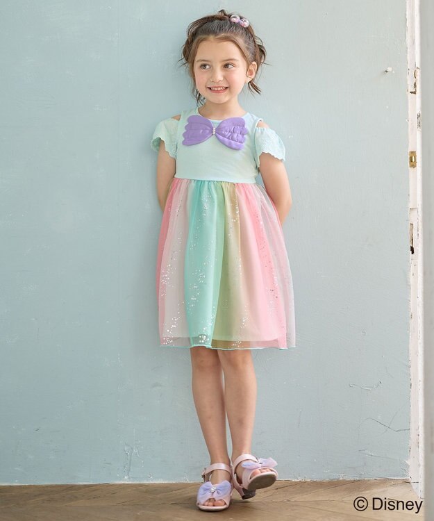 ANY KIDS 【ディズニープリンセス/フローズン】ドレス風 ワンピース レインボー<アリエル>