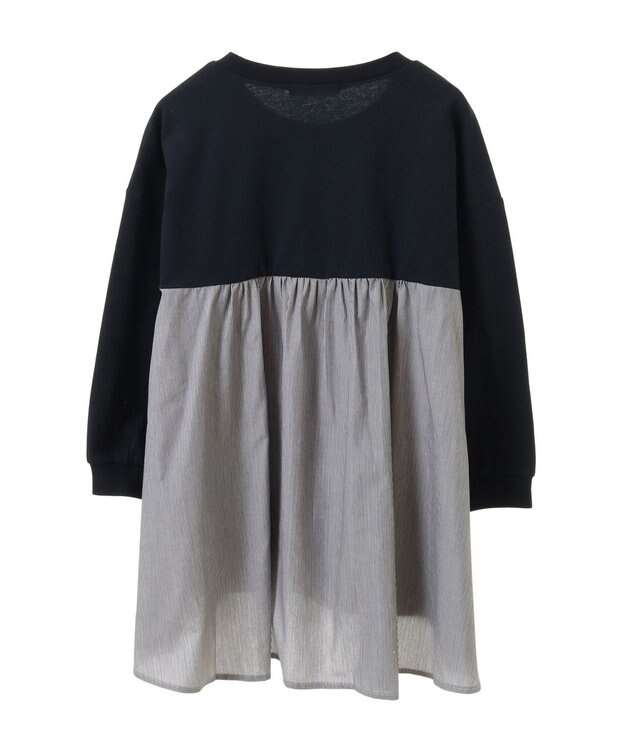 Green Parks 布帛切り替えフレアカットプルオーバー Navy