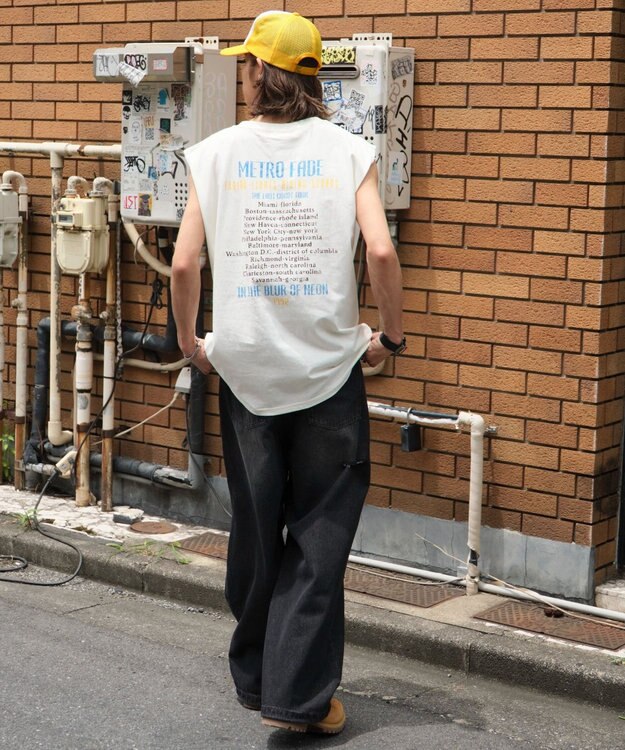 WEGO 【ユニセックス着用ITEM/MLサイズ展開】ヴィンテージライクグラフィックノースリーブ 柄14