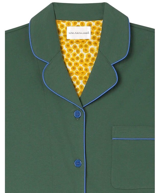 une nana cool 【綿100％】40ハイゲージ天竺半袖パジャマ MADE WITH LIBERTY FABRIC GR