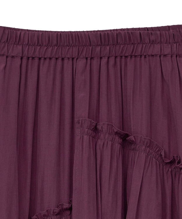 YECCA VECCA アシンメトリーラッフルスカート Wine