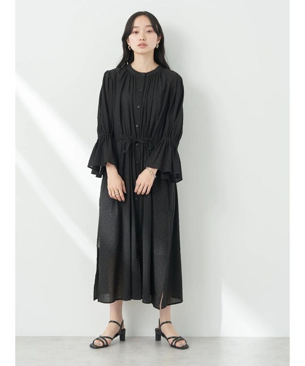 earth music&ecology ドットドビーワンピース Black