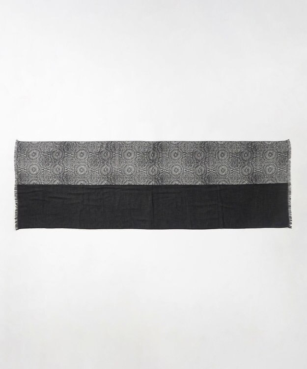 JOSEPH HOMME 新柄【上質素材】シルクカシミヤ　ブックストール / モスクパターンストール ブラック系5