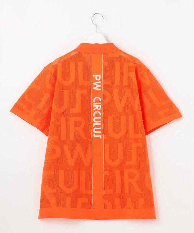 PW CIRCULUS 【手洗い可能】【UNISEX】ニットメッシュポロ ゴルフ オレンジ系