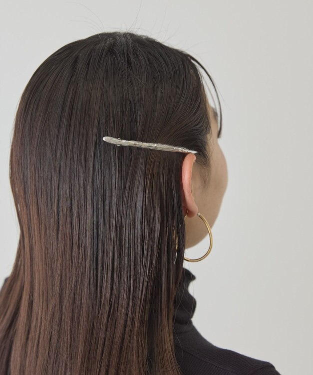 AMERICAN HOLIC ニュアンスメタルラインバレッタ Silver