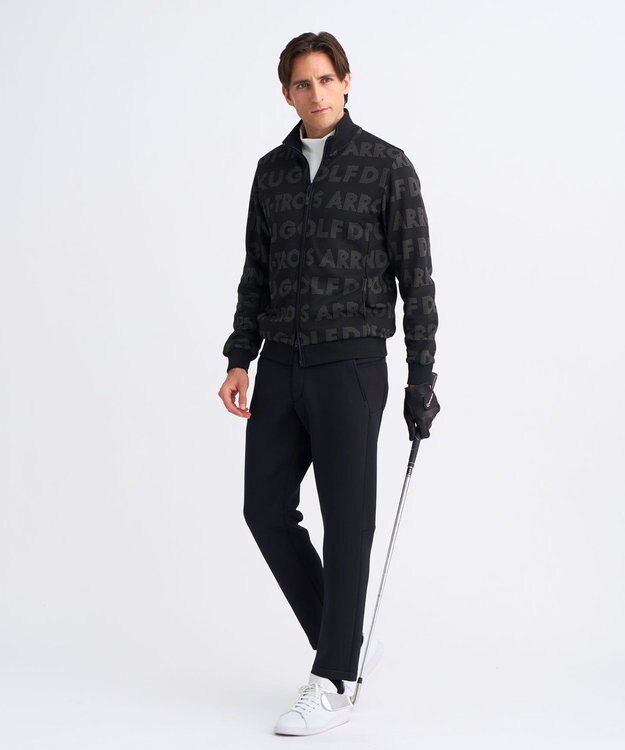 23区GOLF 【MEN】ロゴジャガードトラックジャケット ブラック系5