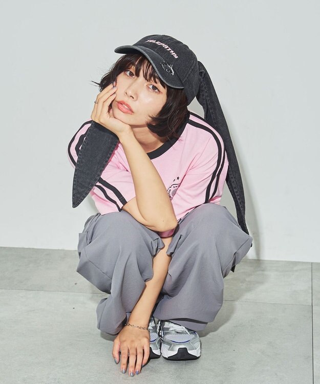 WEGO うさ耳デニムキャップ ブラックその他