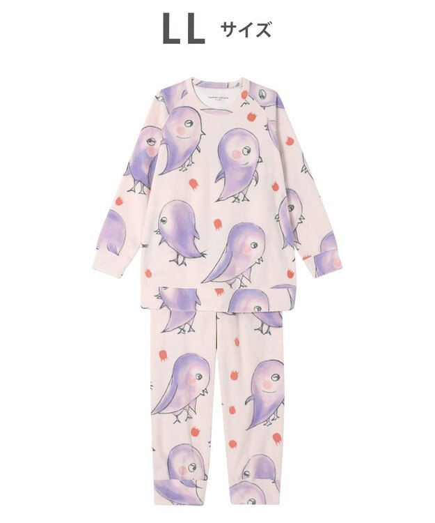 tsumori chisato SLEEP ツモリチサト パジャマ 長袖 長ズボン ルームウェア マイクロフリース素材 あたたかい 上下セット 冬 tsumori chisato SLEEP UDW441 /ワコール ピンク