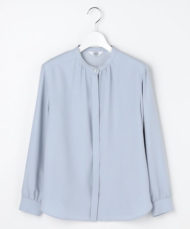 J.PRESS LADIES S ヌーディスバックサテン ブラウス サックス系