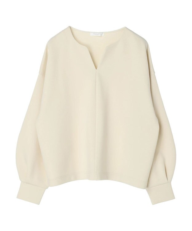 Green Parks キーネックダンボールプルオーバー Ecru