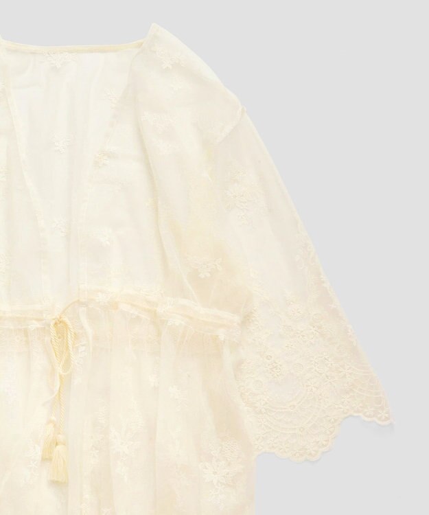 San-ai Resort（三愛水着楽園） パネルレース羽織り　F　【San-ai Resort（サンアイリゾート）】 ホワイト