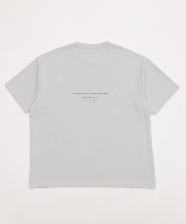 WEGO 【2点SET】アクセ付きフォトグラフィックT（SS） ライトグレー