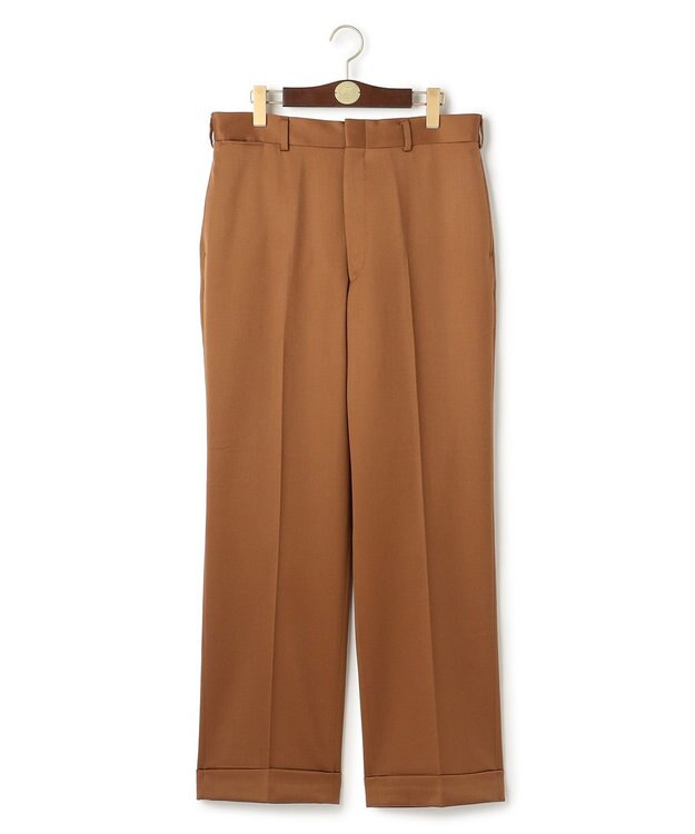 J.PRESS MEN 【J.PRESS ORIGINALS】Wool Satin Stretch New Piped Stem Slacks / Japan Made キャメル系