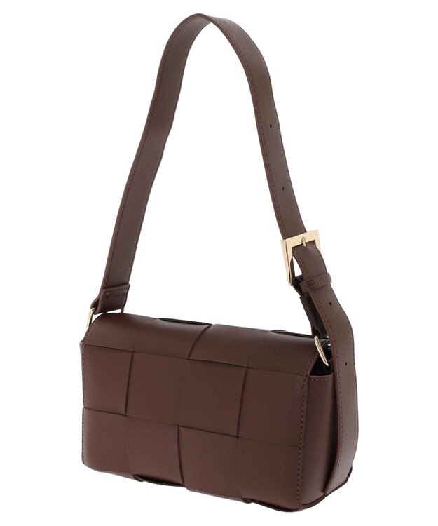 AMERICAN HOLIC 編み込みＢＯＸショルダーＢＡＧ Brown