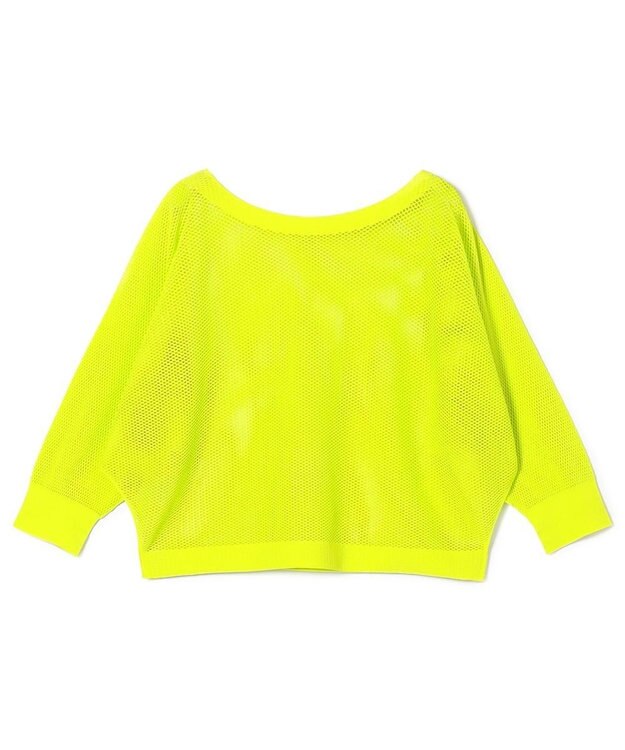 Chacott 【ノーソーイングニット】7分袖メッシュニットTシャツ ライムグリーン