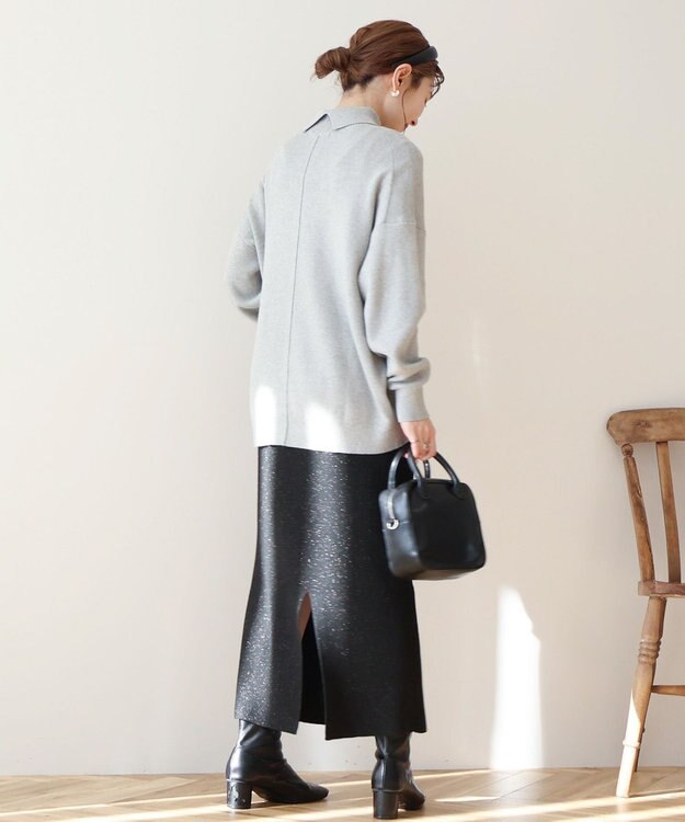 AMERICAN HOLIC ブラッシュヤーンタートルネックニットプルオーバー Light Gray Mixture