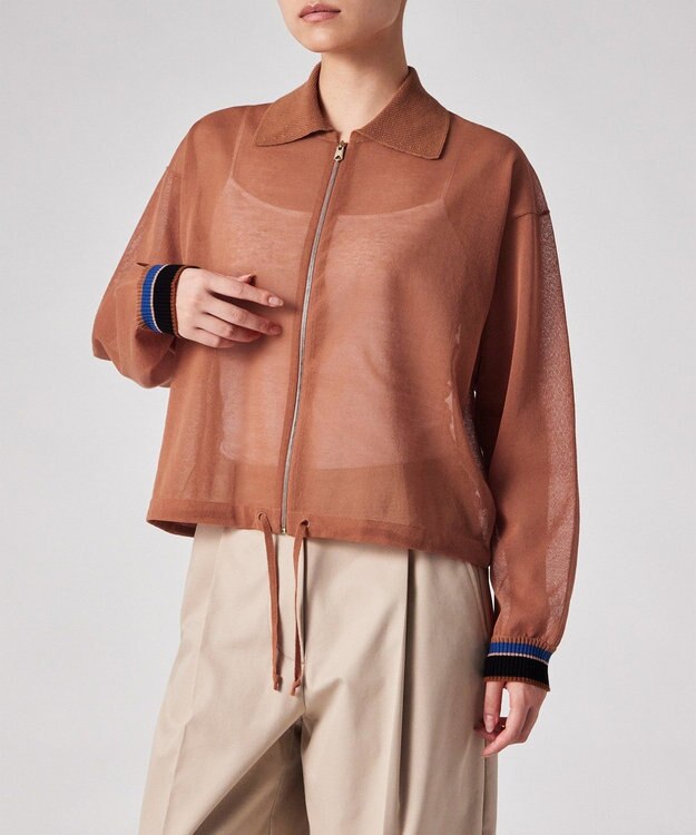 Paul Smith ドローストリング ジップアップブルゾン コーラル