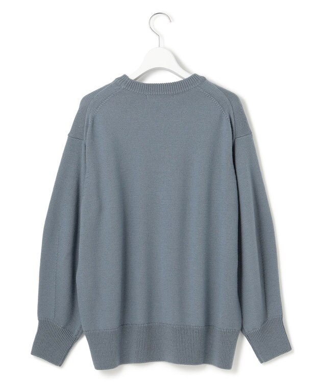 23区 【CLASSY.1月号掲載】ウールコード クルーネック ニット ブルーグレー系
