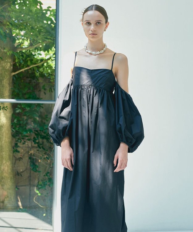 BEIGE， PROTAGONISTA / パフワンピース Black