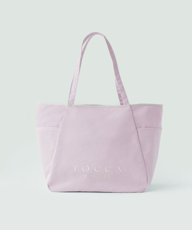 TOCCA 【WEB＆一部店舗限定】【A4サイズ対応】MERCATO LOGO CANVASTOTE キャンバストートバッグ ライラック系