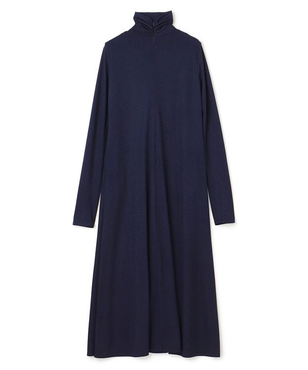 BEIGE， 【洗える】CALDANA / タートルネックロングドレス Navy