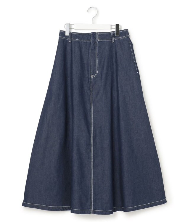 J.PRESS YORK STREET 【WOMEN】ライトダンガリー デニムスカート ネイビー系
