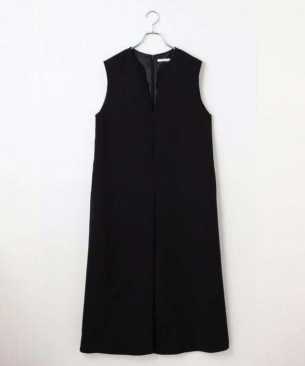 #Newans 【洗濯機可】キーネックジャンパースカート ブラック